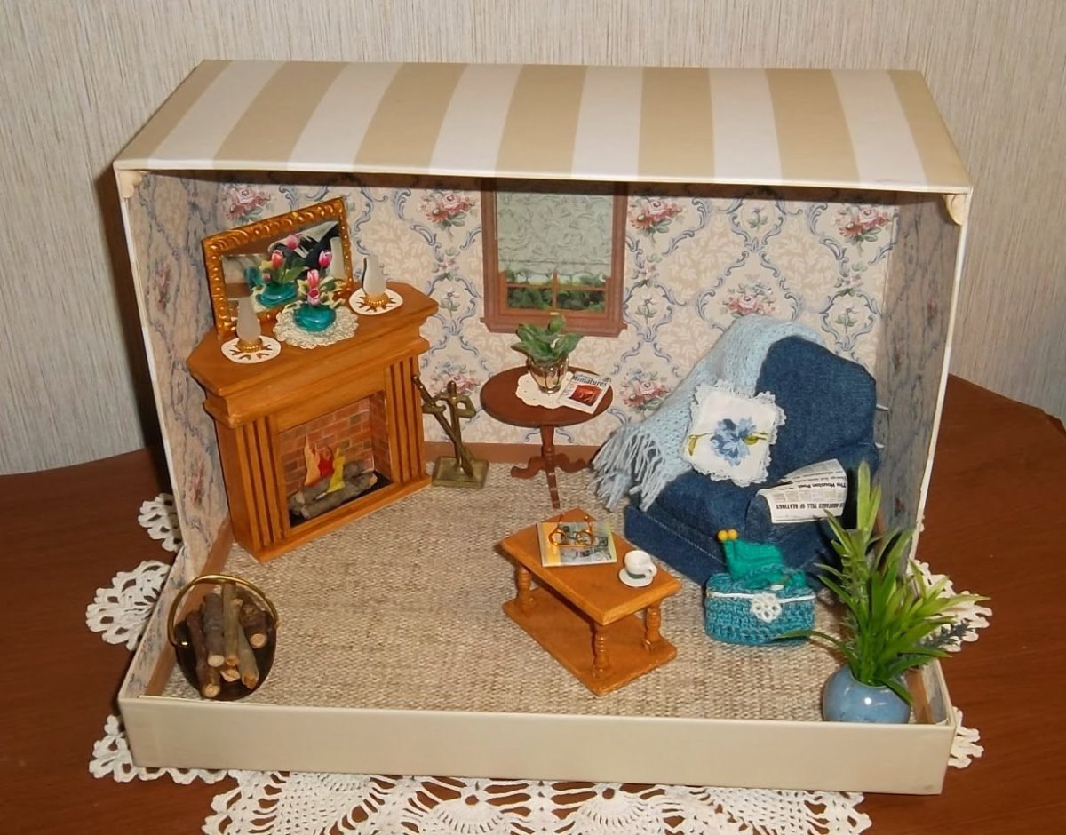 Домик для кукол из коробки