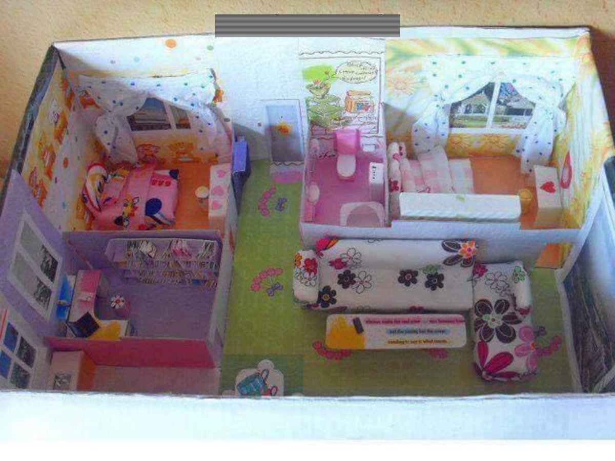 Домик для кукол из коробки