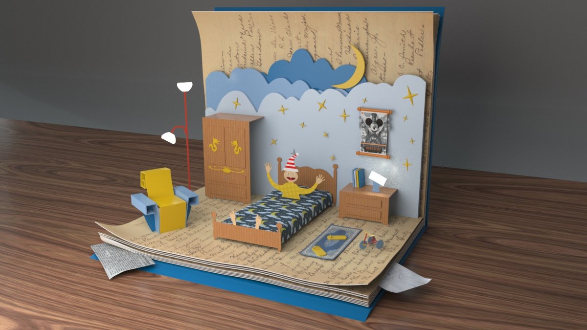 Объемный макет комнаты