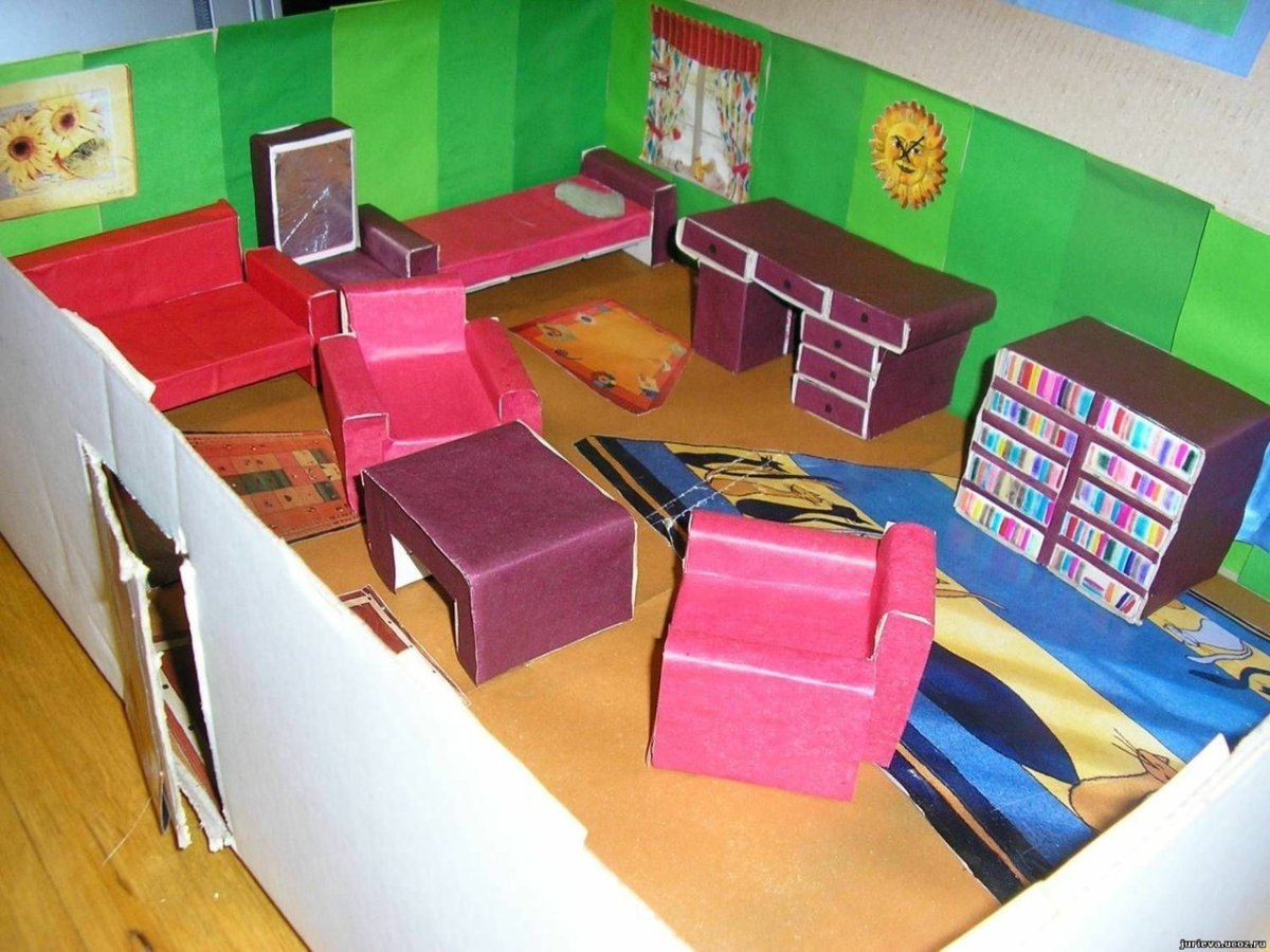 Кукольная мебель из спичечных Коробков