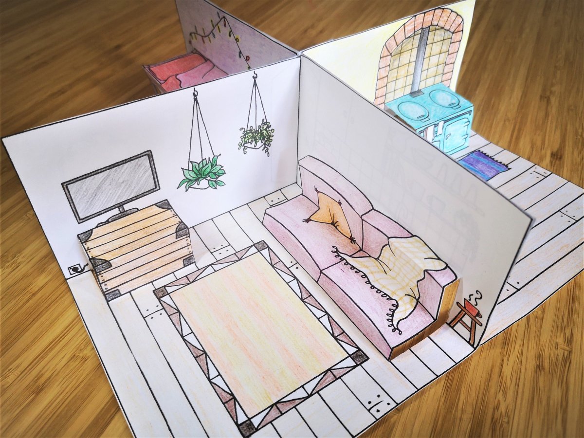 Спальня для бумажной куклы