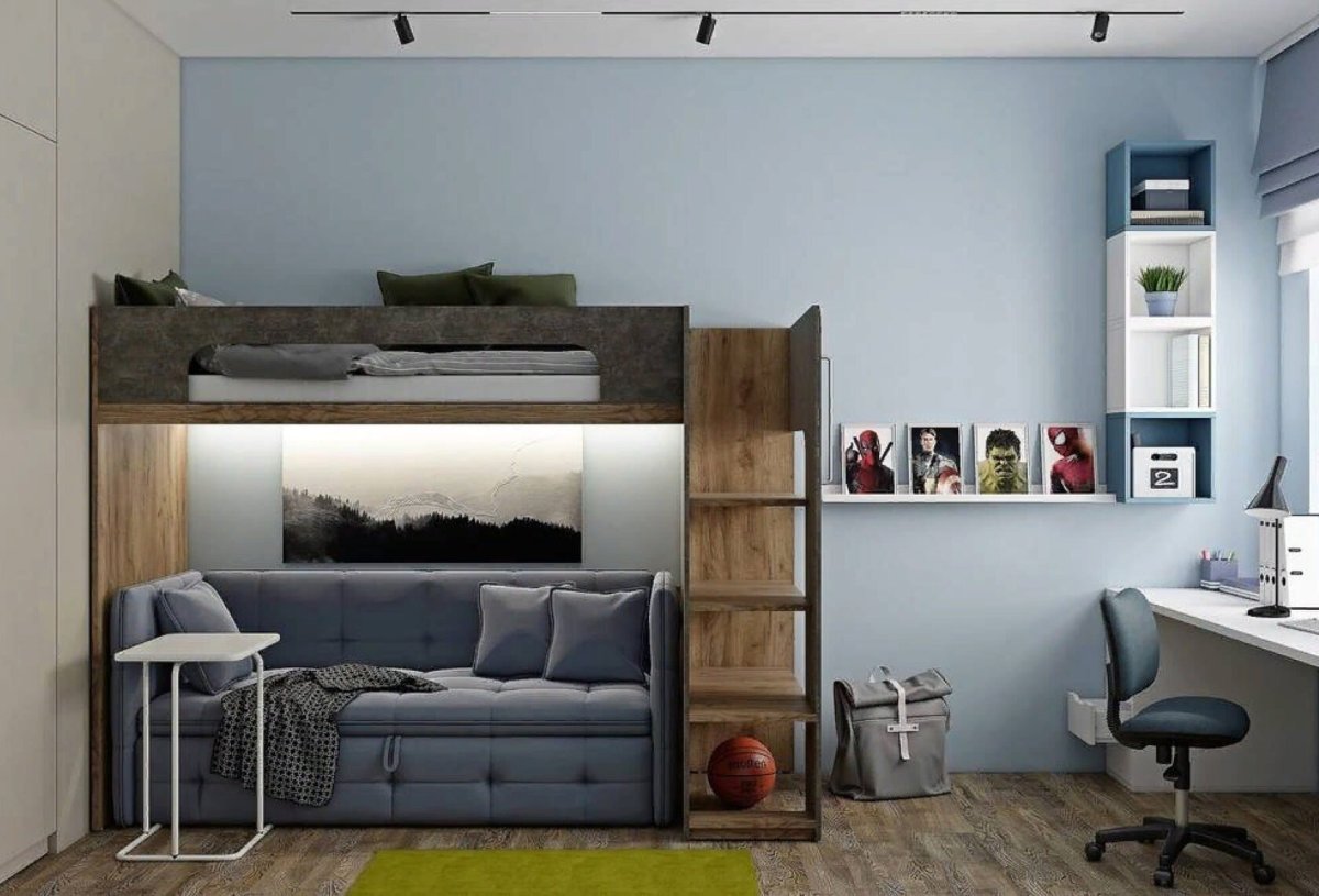 Кровать чердак в интерьере