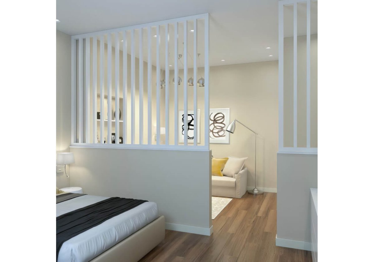 Перегородка между спальней и гостиной