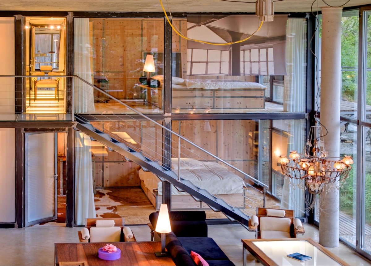 Дом в стиле лофт двухэтажный внутри
