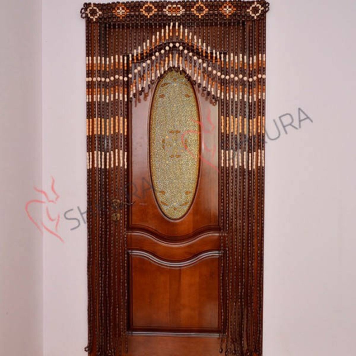 Деревянные шторы на дверной проем