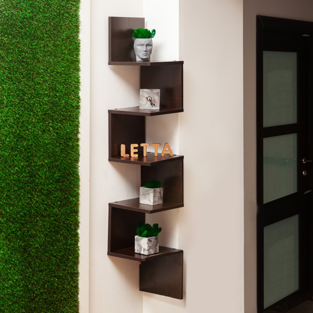 Полка Letta настенная угловая угловая, 25х25х138,8 см