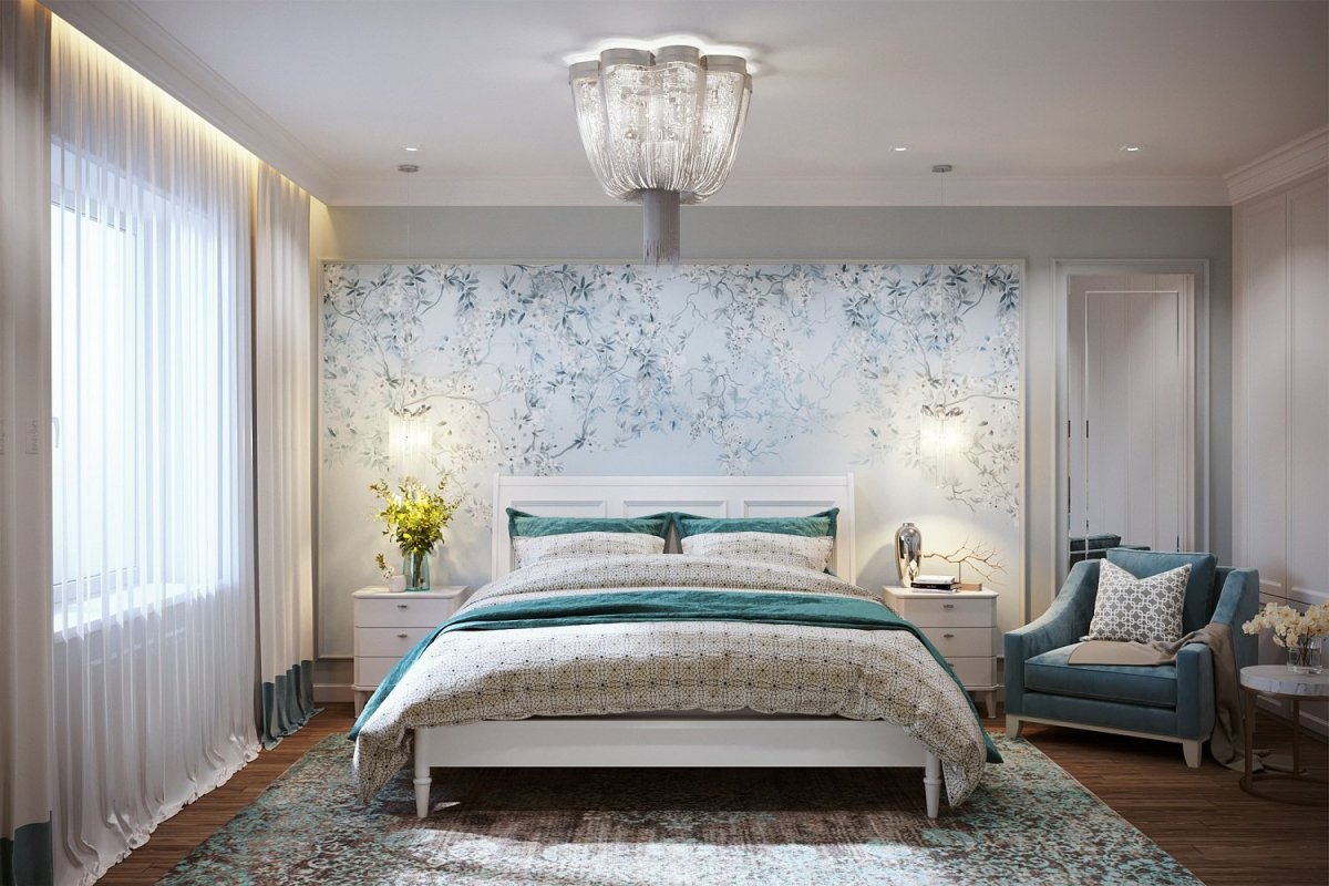 Фреска над изголовьем кровати