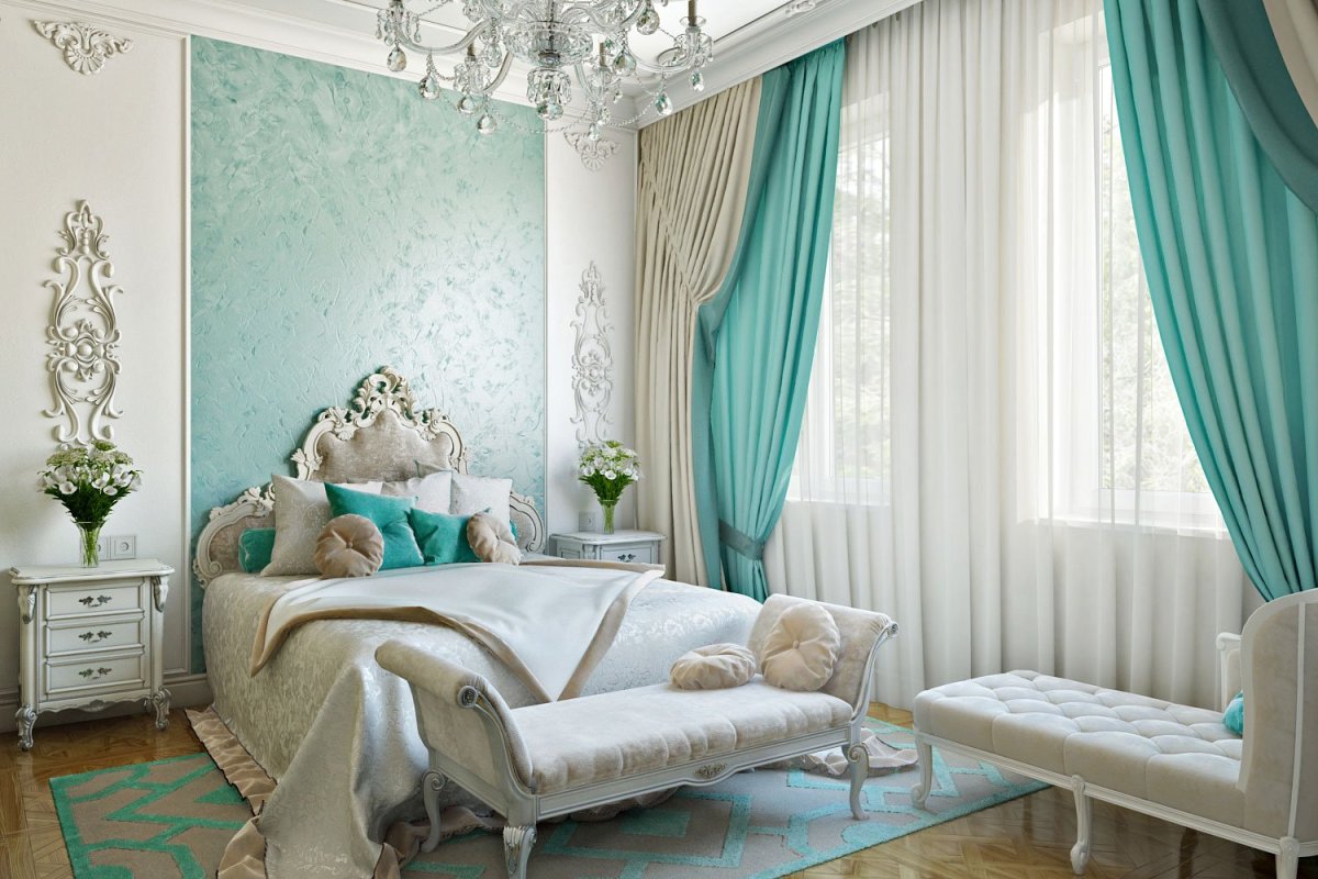 Шторы Верди морская волна