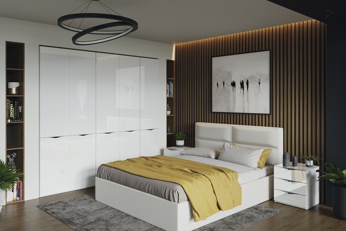 Спальня Глосс белый глянец ТРИЯ