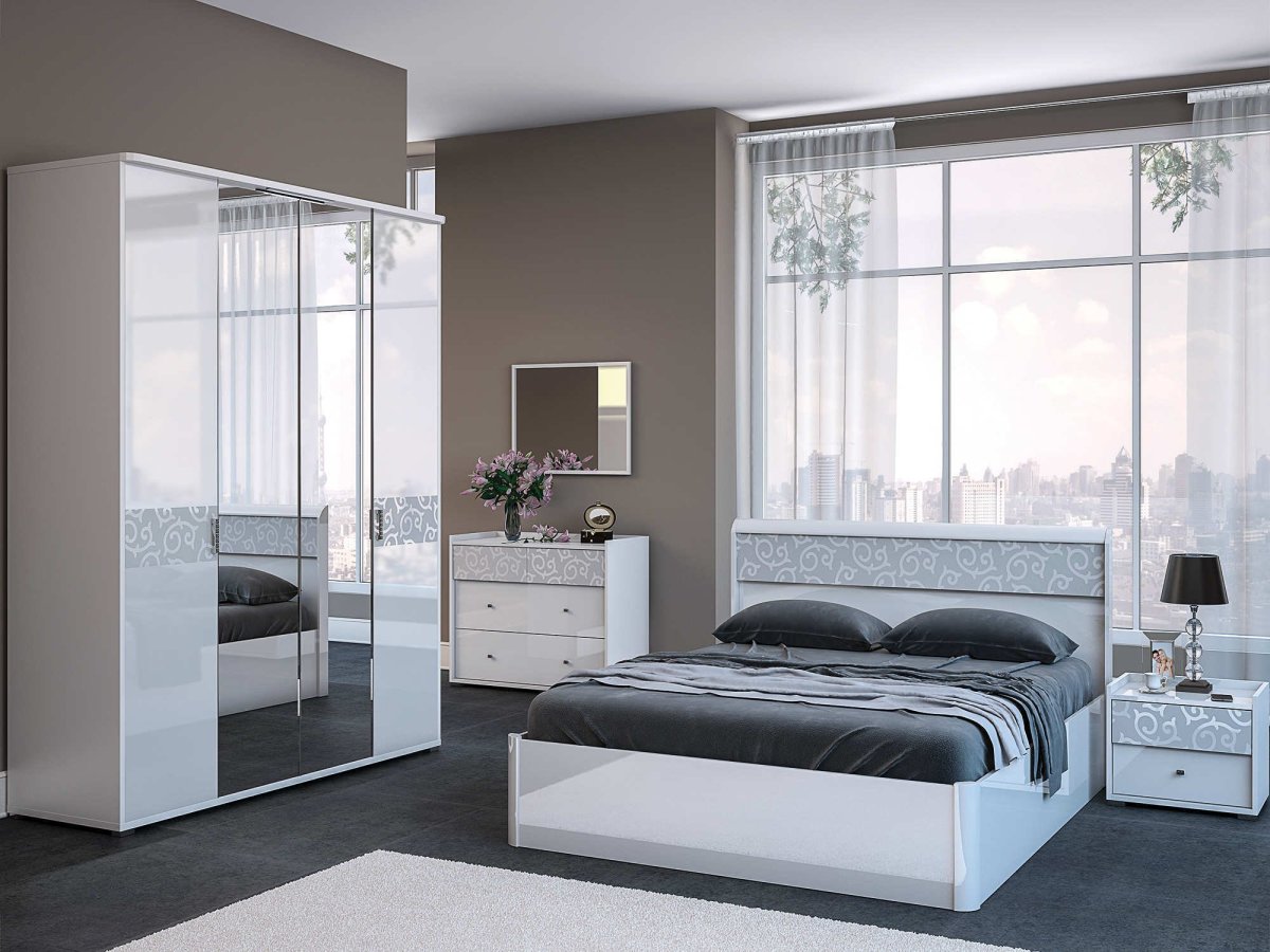 Спальня «Глосс» (белый глянец)