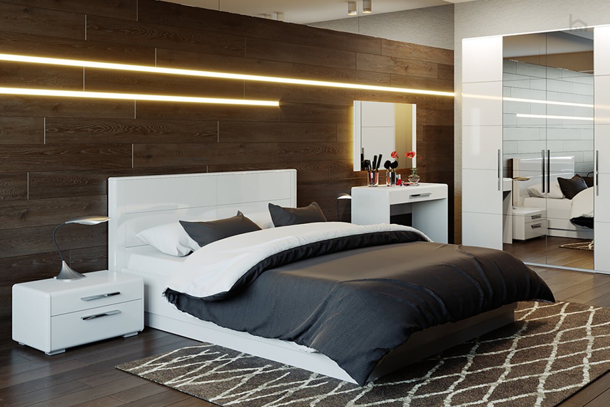 Спальня «Наоми» (белый глянец)