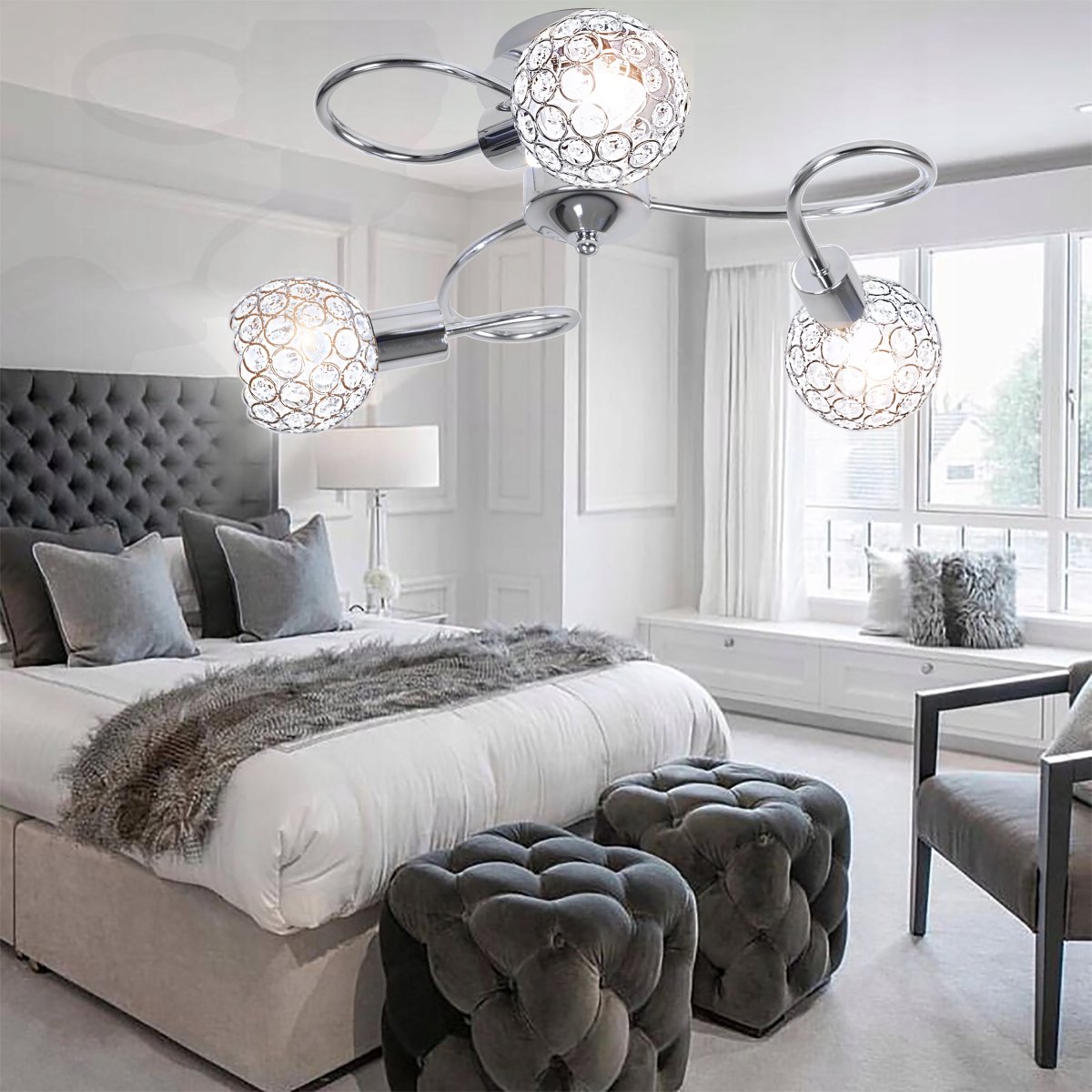 Спальная в серых тонах