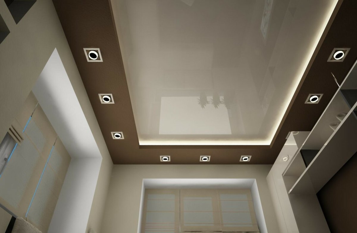 Двухуровневый потолок прямоугольный