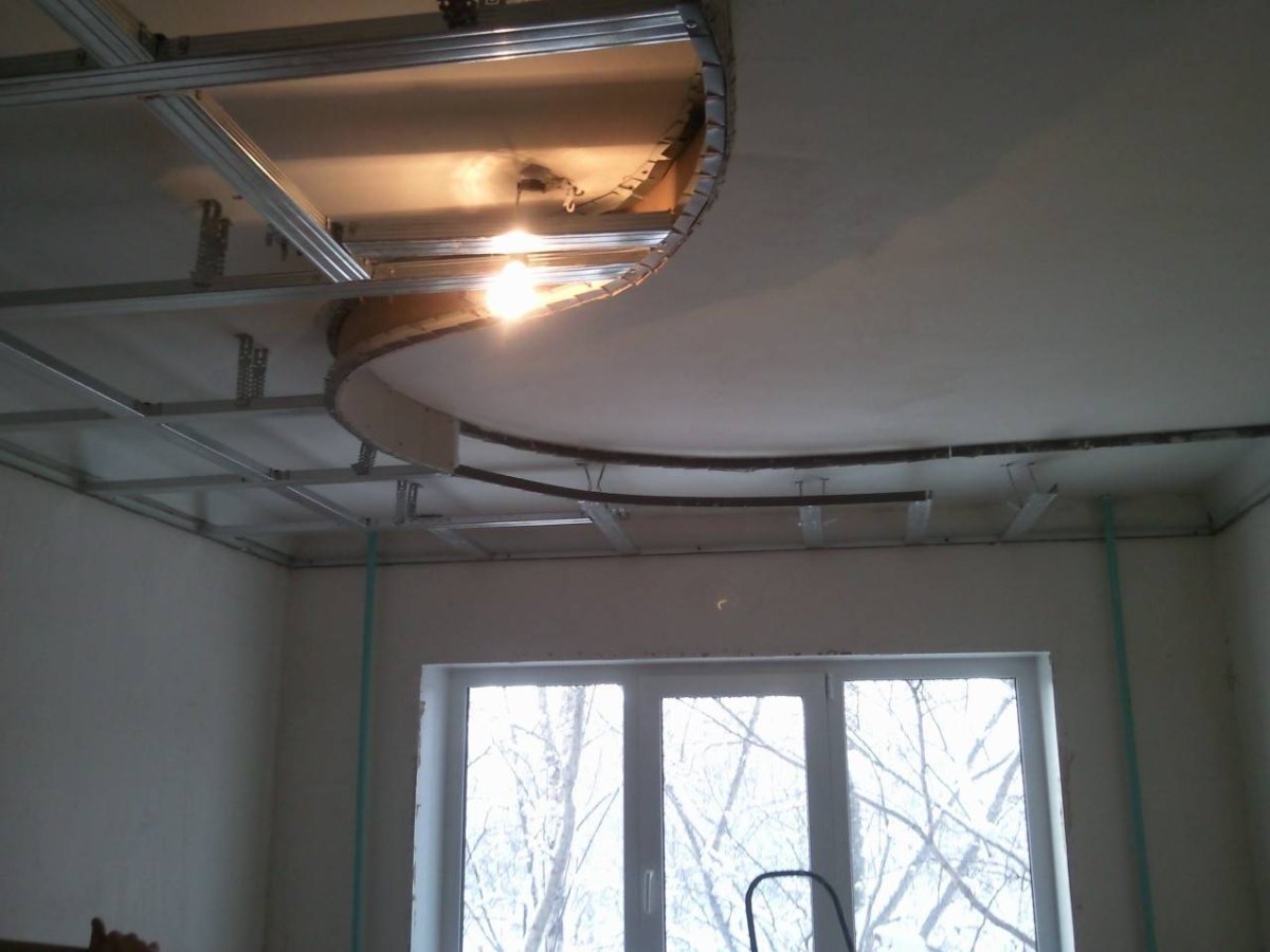 Подвесной гипсокартонный потолок