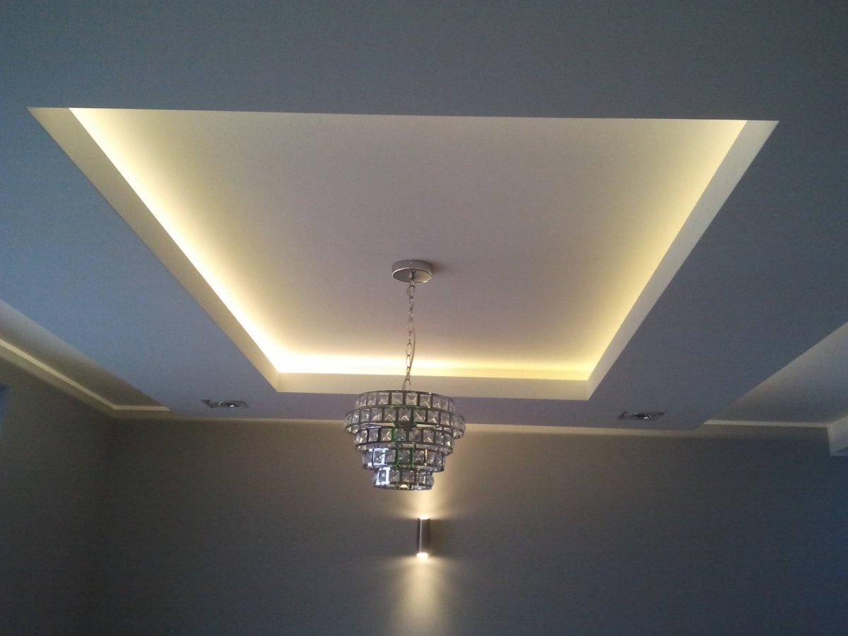 Двухуровневый потолок из гипсокартона