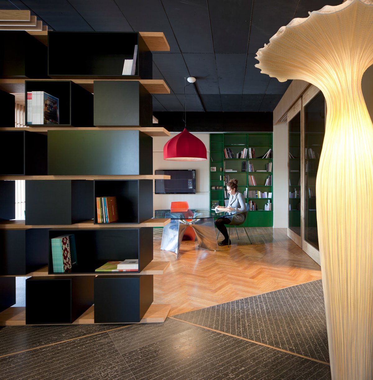 Модульный потолок разноцветный