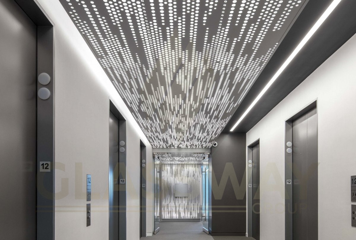 Перфорированный потолок металлический