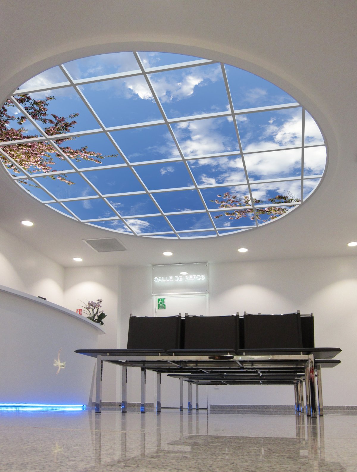 Стеклянный потолок в интерьере