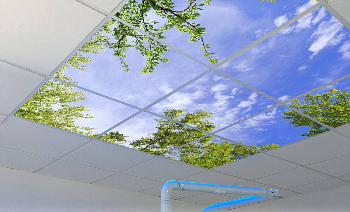 Стеклянные панели на потолок