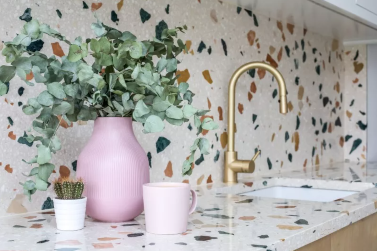 Плитка терраццо на фартук