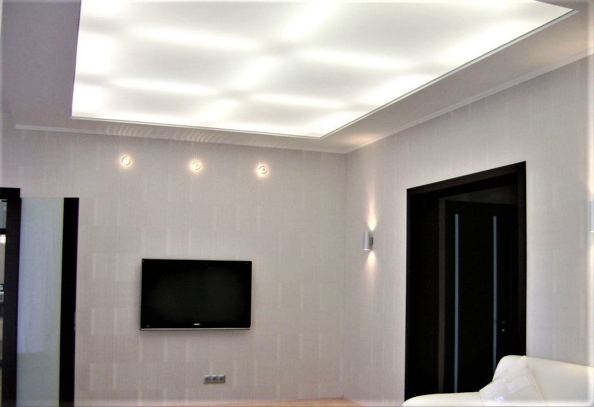 Матовый потолок с подсветкой