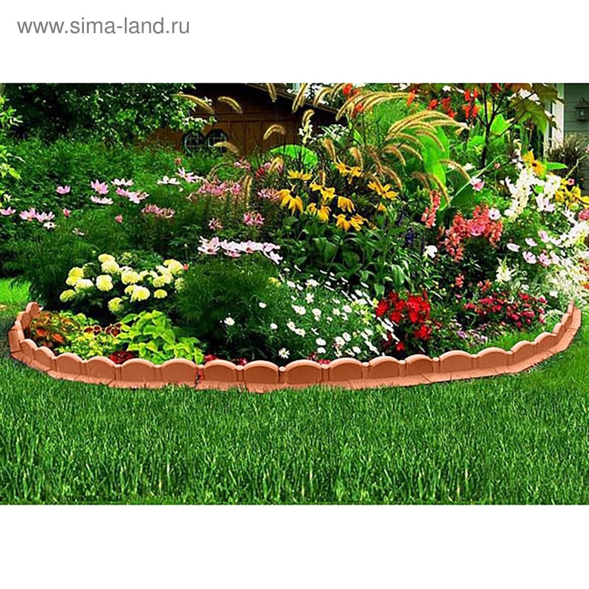 Бордюр для клумб МАСТЕРСАД волна 320 см терракотовый