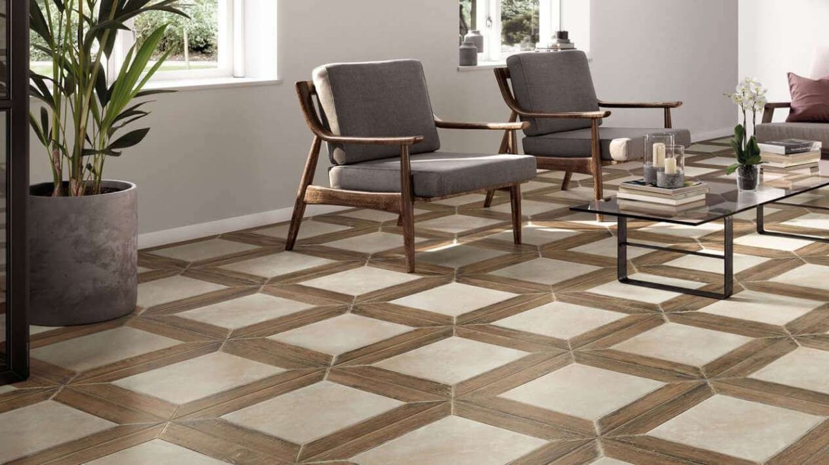 Керамогранит Колизеум Гарда белый фрейм