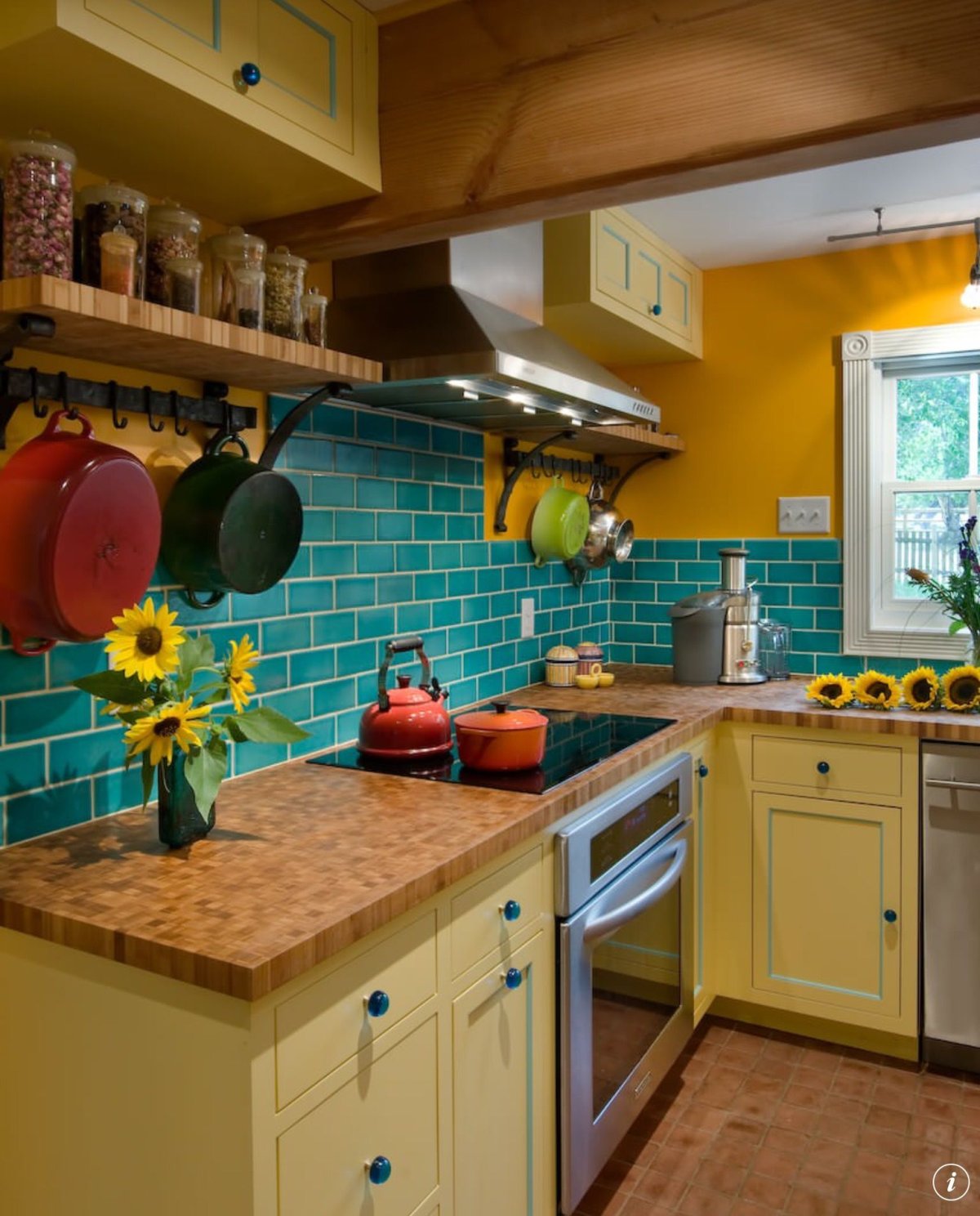 Отделка кухни в желтом цвете