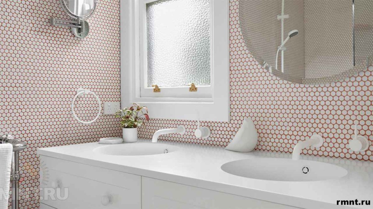 Затирка для белой мозаики в ванной