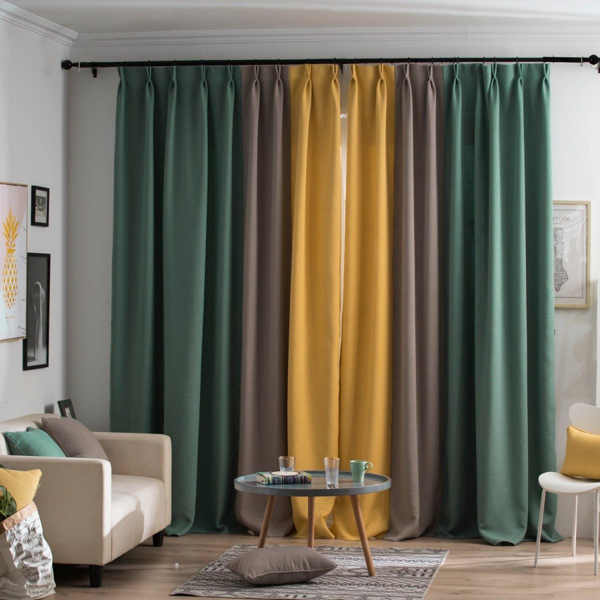 Шторы икеа ВИЛБОРГ желтые