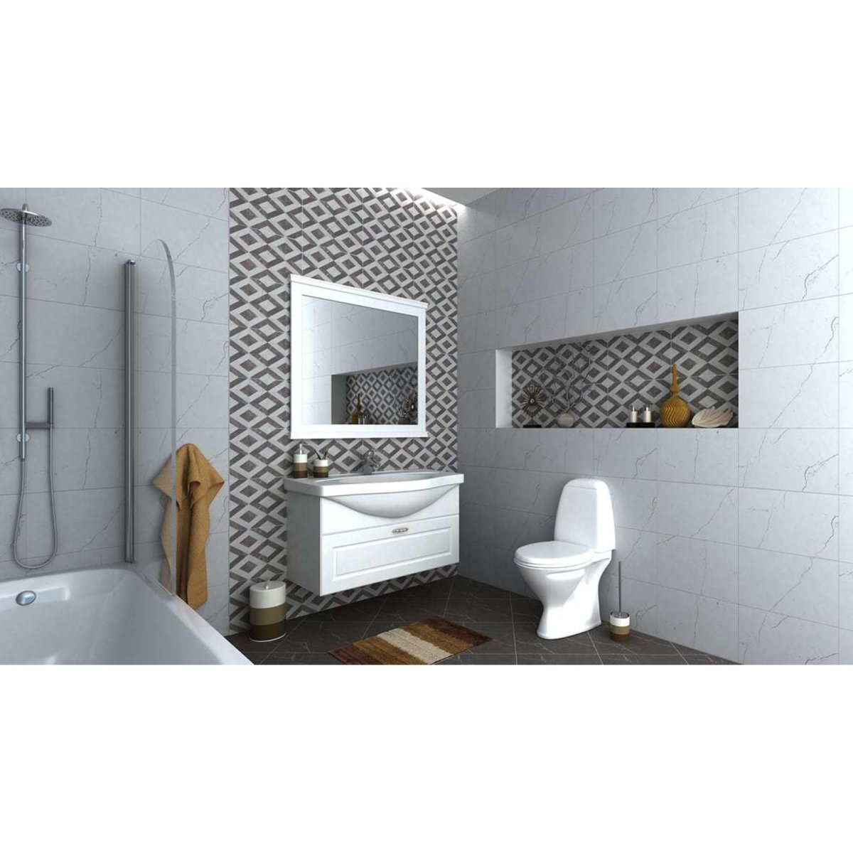 Плита напольная «Помпеи 1п» 40х40 см 1.76 цвет черный