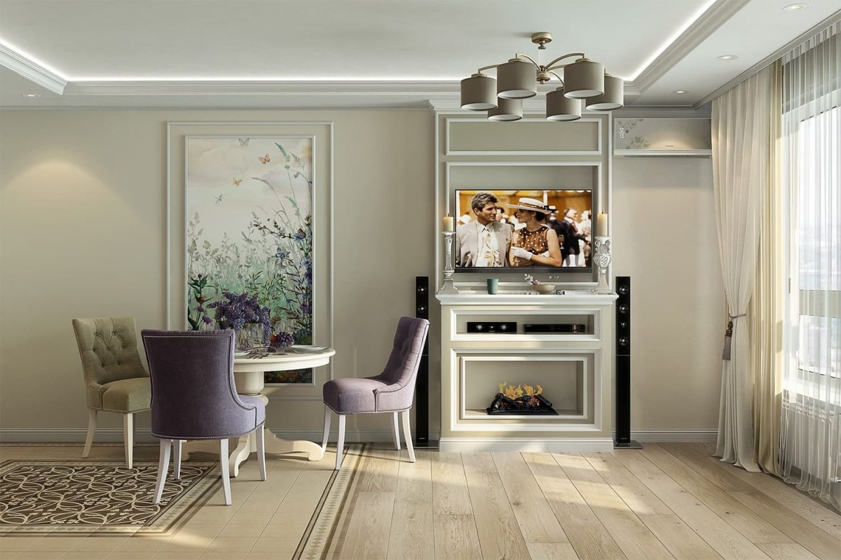 Камин в стиле Прованс в интерьере