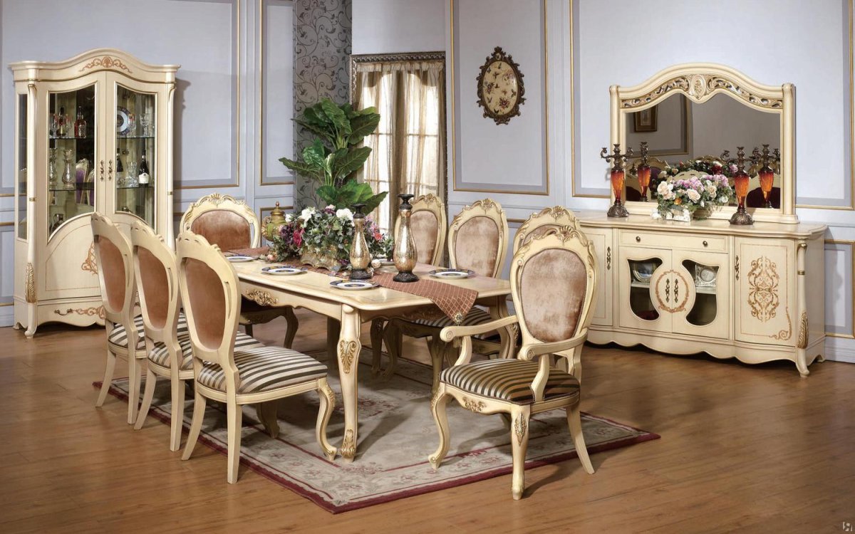 Столовая мебель классика беж Роял Китай