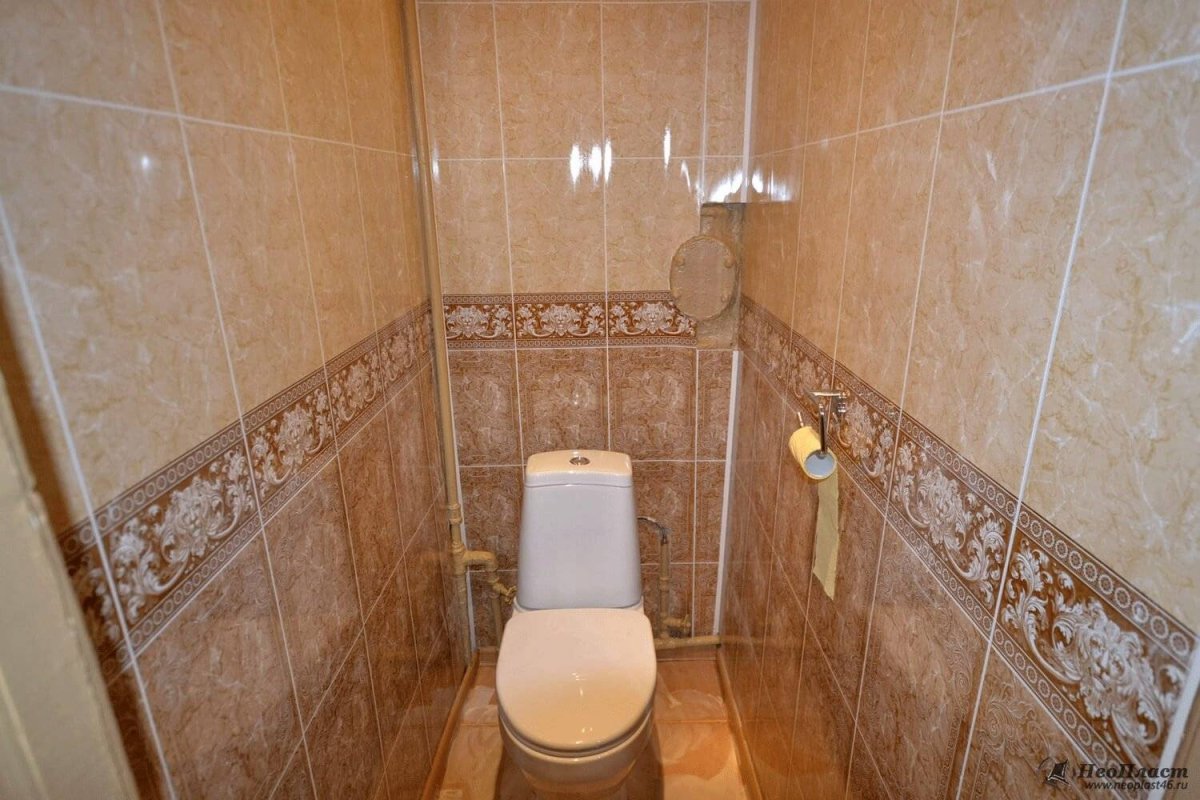 Отделка туалета плиткой