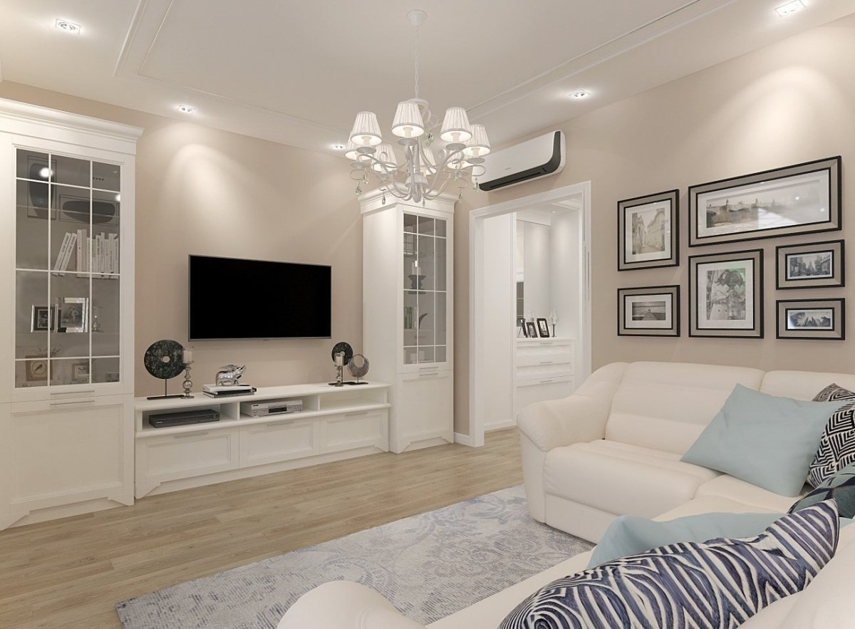 Гостиная Неоклассика 17 кв м