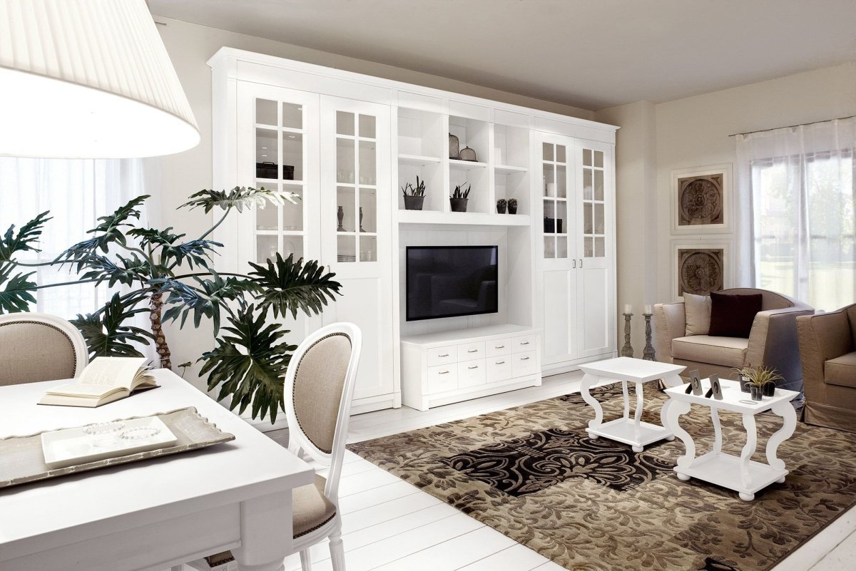 Белые гостиные мебель