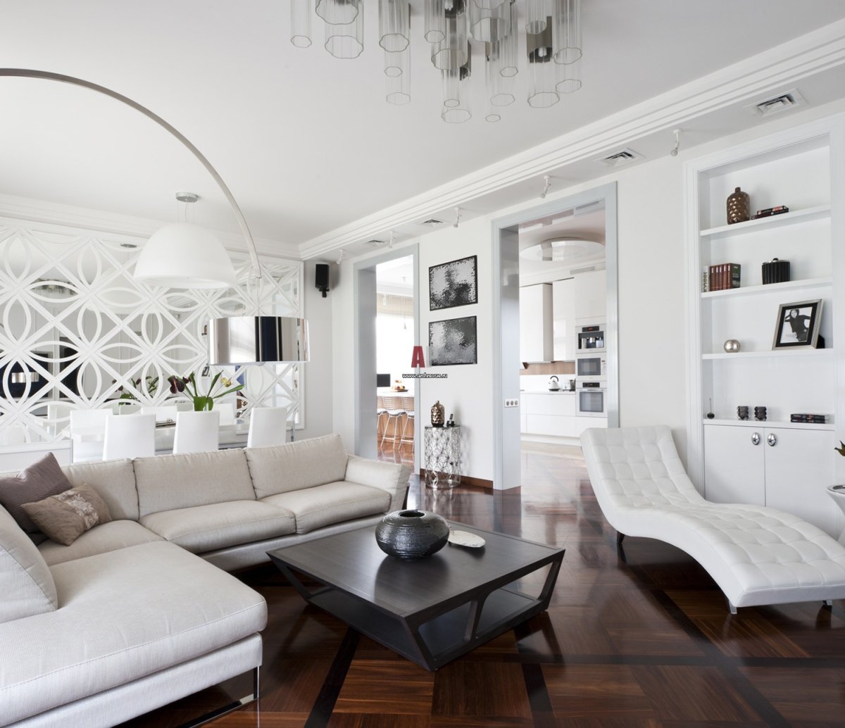 Современный интерьер в белом цвете