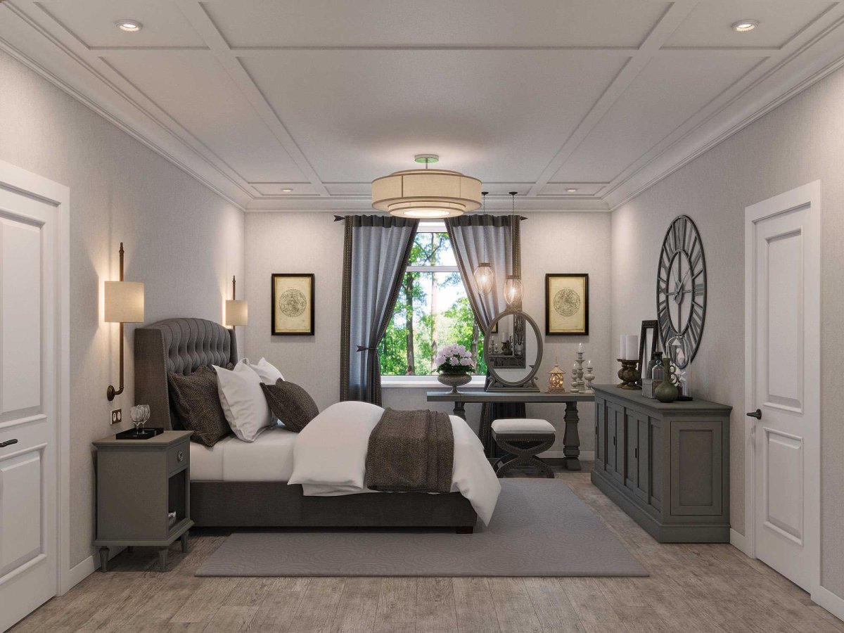 Спальня в стиле американская классика