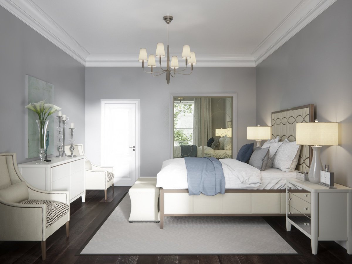 Американская классика в интерьере спальни