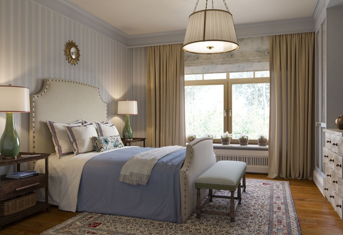 Шторы в стиле американская классика