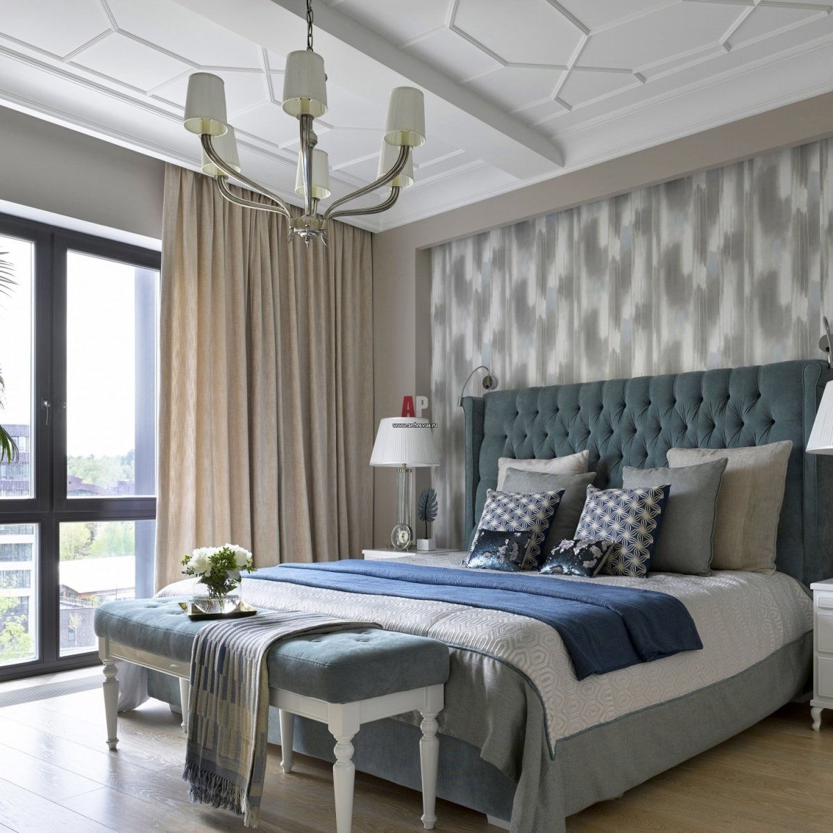 Спальня в стиле американская классика