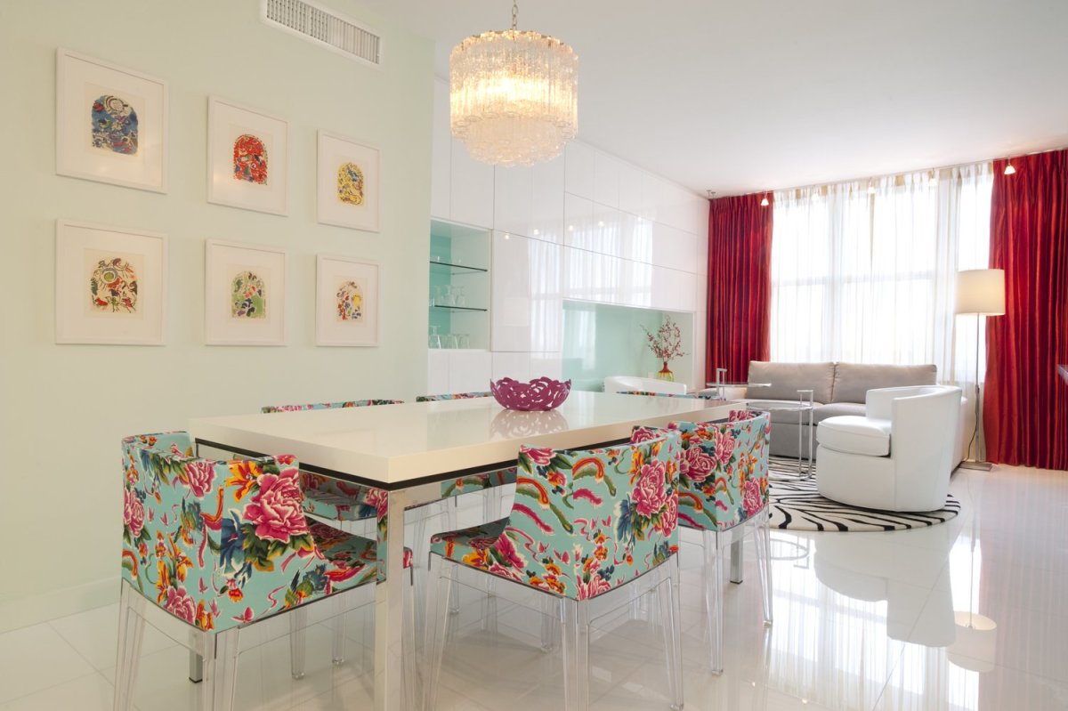 Кухня гостиная в стиле поп арт
