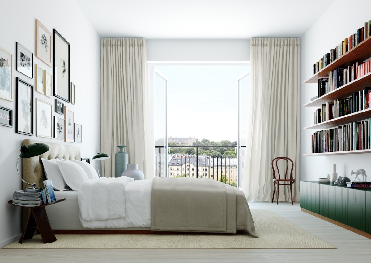 Карниз для штор в скандинавском стиле