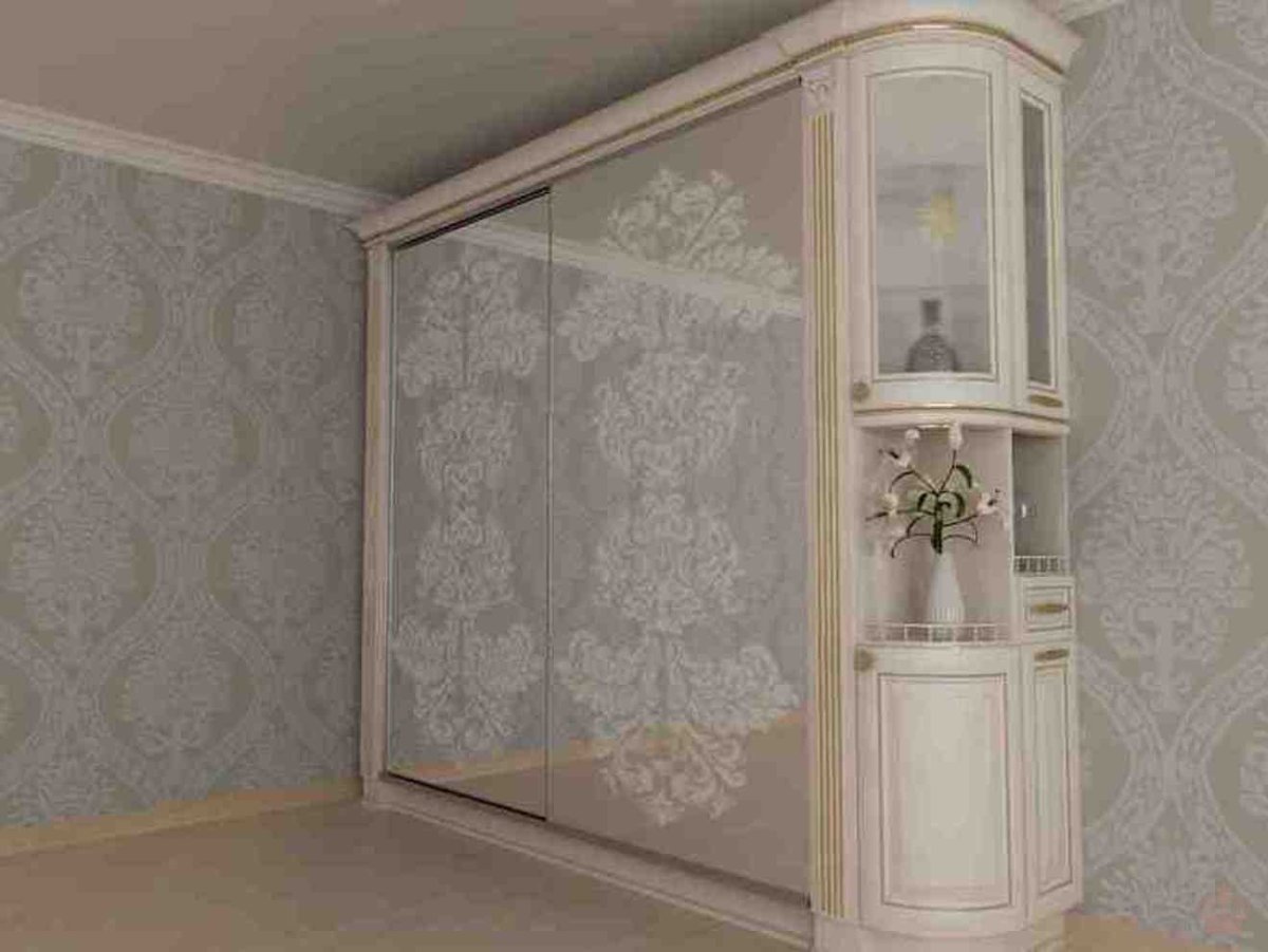 Шкаф в стиле Прованс с зеркалом