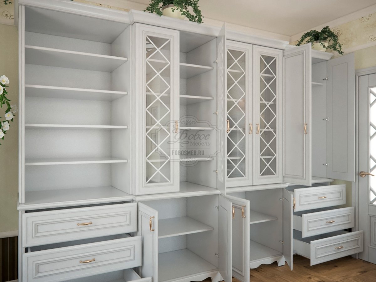 Шкафы в гостиную в стиле Прованс