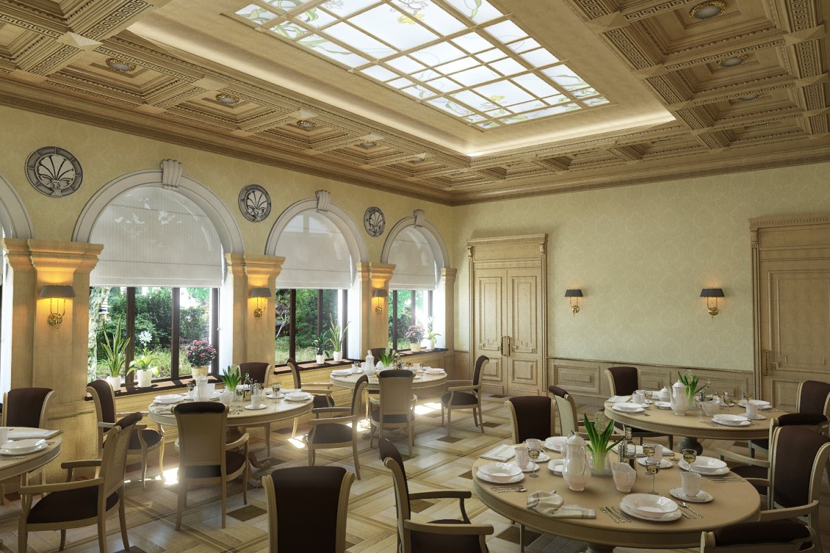 Классический интерьер ресторана