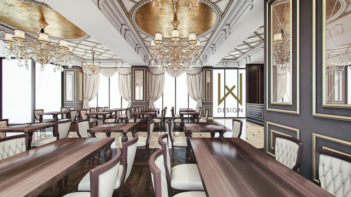 Нео Классик интерьер кафе