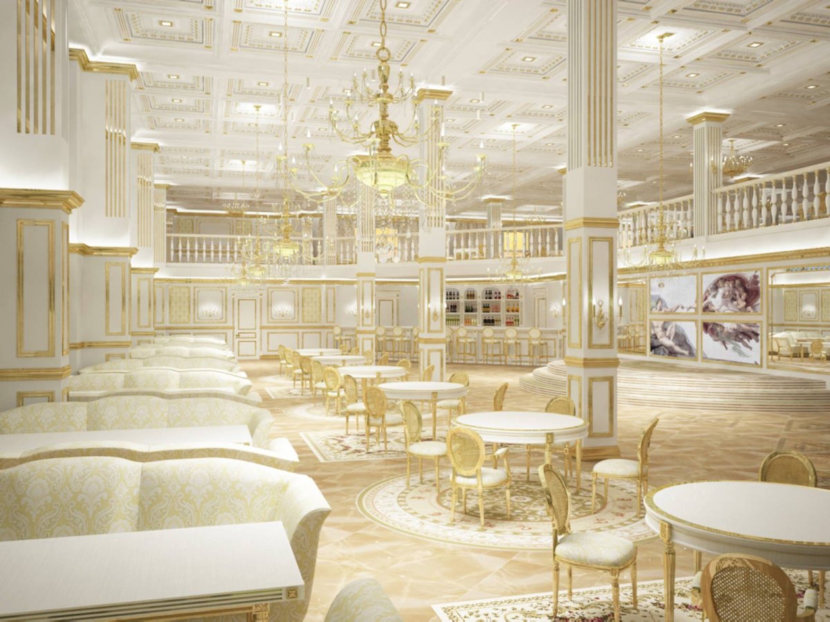 Интерьер кафе в классическом стиле