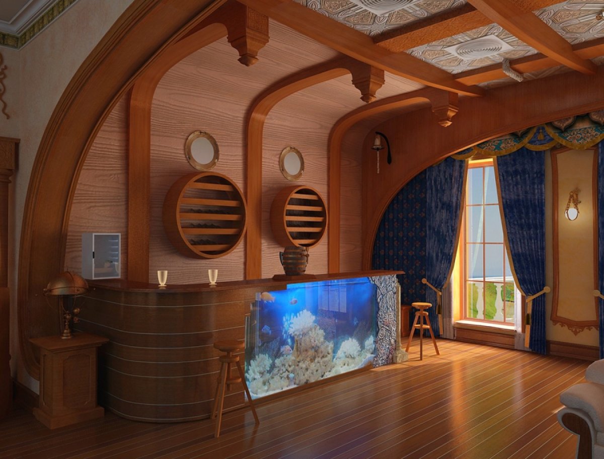 Корабельный стиль в интерьере