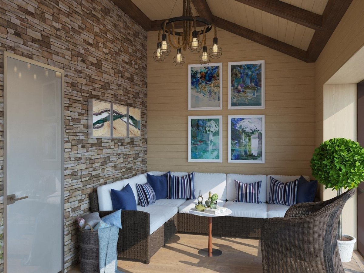 Баня в скандинавском стиле внутри